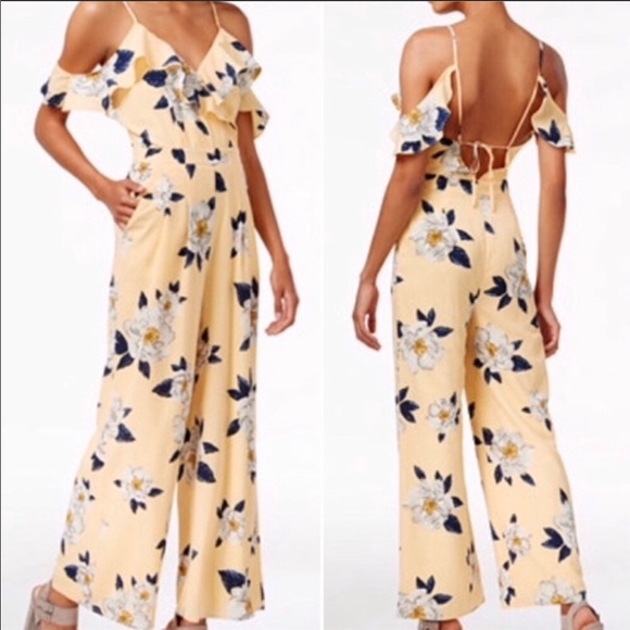 Anthropologie Pants - Anthropologie J.O.A. Floral Wide Leg Jumpsuit XS